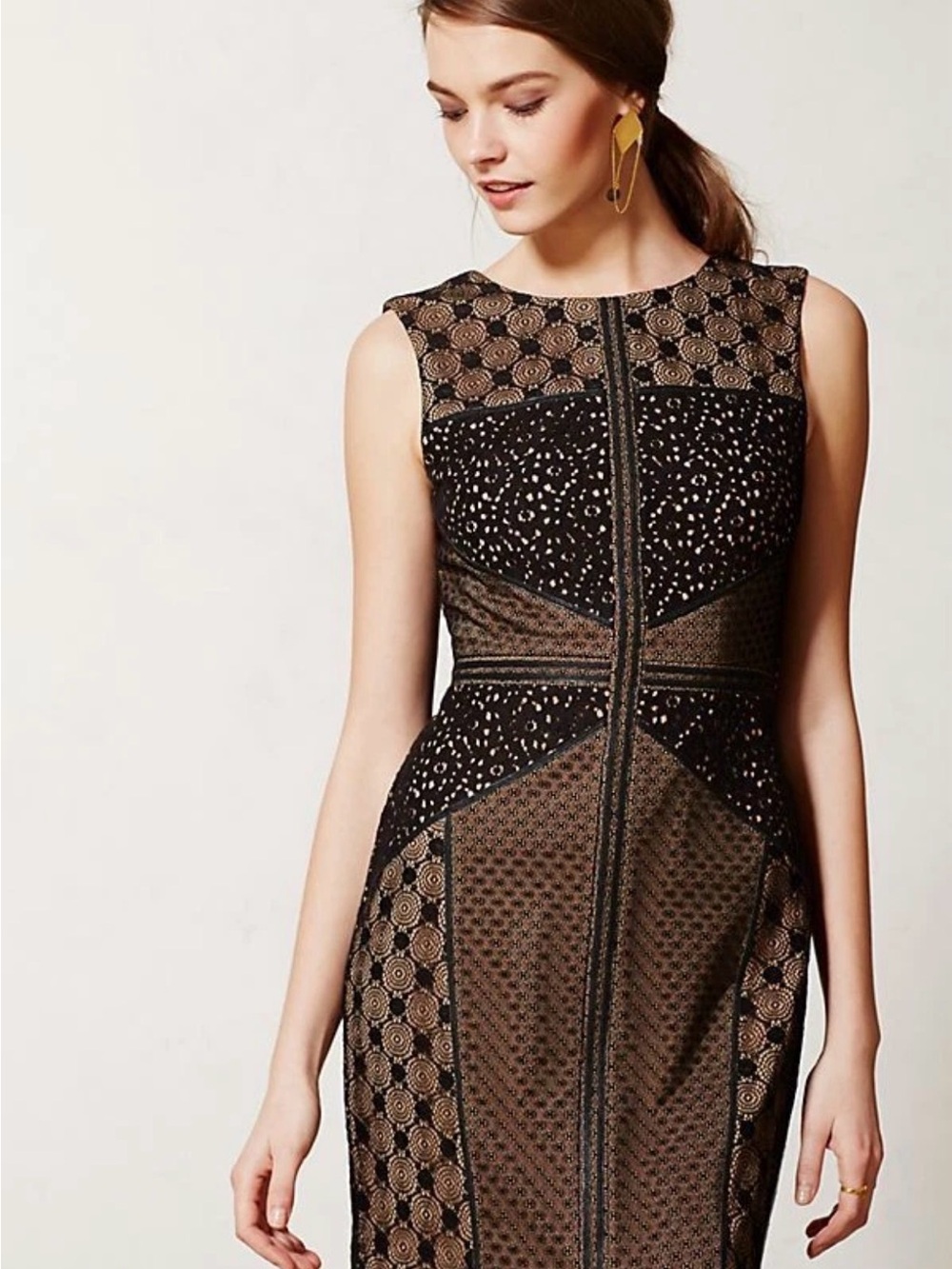 Anthropologie Lace Topography Sheath Dress